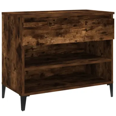 vidaXL Omarica za čevlje dimljeni hrast 70x36x60 cm inženirski les