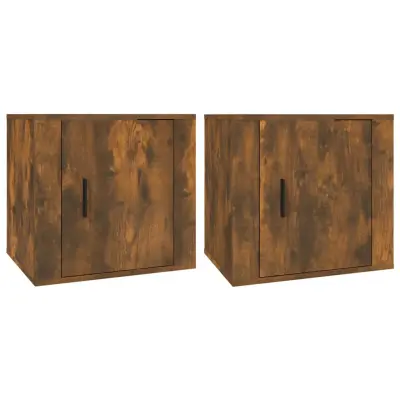 vidaXL Nočna omarica 2 kosa dimljeni hrast 50x39x47 cm