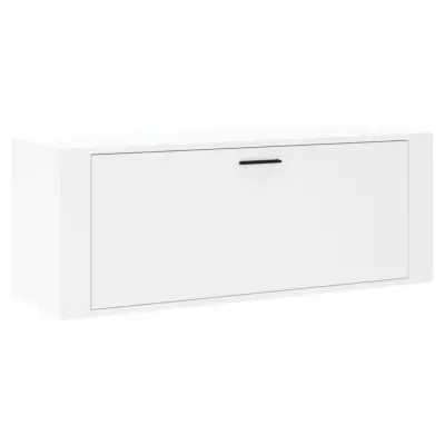 vidaXL Omarica za čevlje bela 100x35x38 cm inženirski les