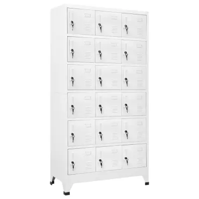 vidaXL Omarica z 18 predelki kovinska 90x40x180 cm