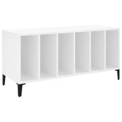 vidaXL Omarica za gramofonske plošče bela 100x38x48 cm inženirski les