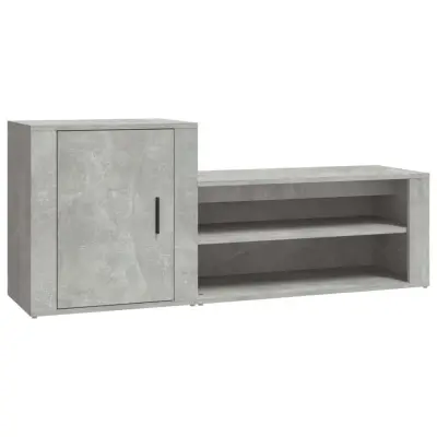 vidaXL Omarica za čevlje betonsko siva 130x35x54 cm inženirski les