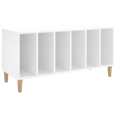 vidaXL Omarica za gramofonske plošče bela 100x38x48 cm inženirski les