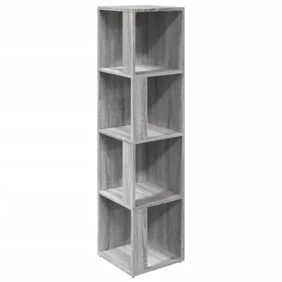 vidaXL Kotna omarica siva sonoma 33x33x132 cm inženirski les