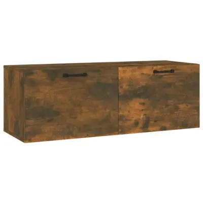 vidaXL Stenska omarica dimljeni hrast 100x36,5x35 cm konstruiran les