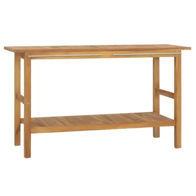 vidaXL Kopalniška omarica za umivalnik trdna tikovina 132x45x75 cm