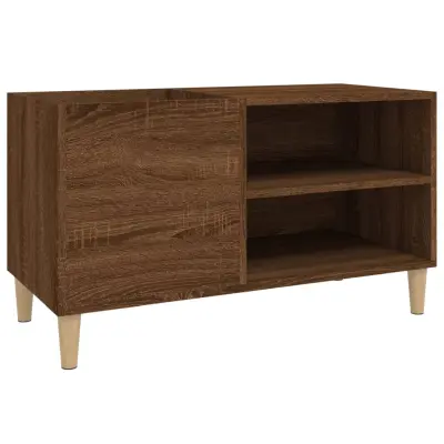 vidaXL Omarica za gramofonske plošče rjavi hrast 84,5x38x48cm inž. les