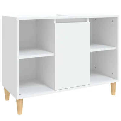 vidaXL Omarica za umivalnik bela 80x33x60 cm inženirski les