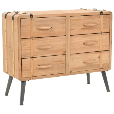 vidaXL Omarica s predali trden les jelke 91x35x73 cm