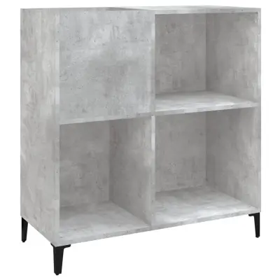 vidaXL Omarica za gramofonske plošče betonsko siva 84,5x38x89 cm les