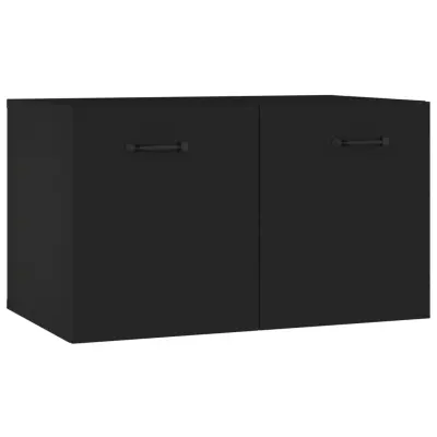 vidaXL Stenska omarica črna 60x36,5x35 cm inženirski les