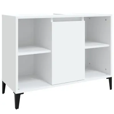 vidaXL Omarica za umivalnik bela 80x33x60 cm inženirski les