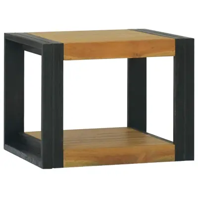 vidaXL Stenska kopalniška omarica 45x45x35 cm trdna tikovina