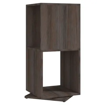 vidaXL Vrtljiva omarica siva in sonoma hrast 34,5x34,5x75,5 cm