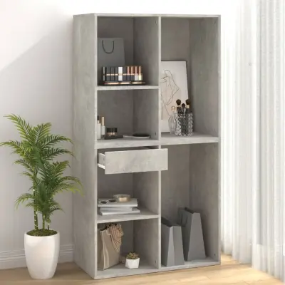 vidaXL Kozmetična omarica betonsko siva 80x40x75 cm konstruiran les