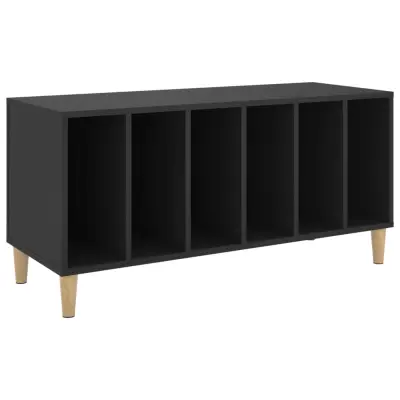vidaXL Omarica za gramofonske plošče črna 100x38x48 cm inženirski les