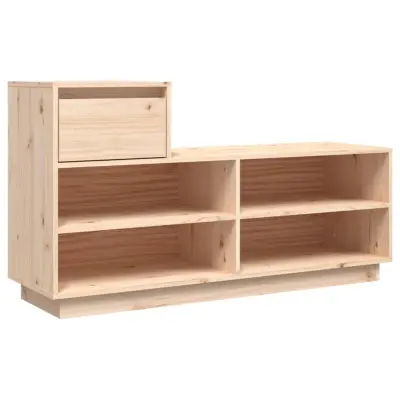 vidaXL Omarica za čevlje 110x34x61 cm trdna borovina