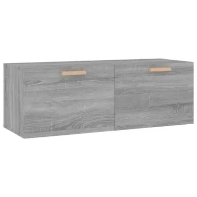 vidaXL Stenska omarica siva sonoma 100x36,5x35 cm inženirski les