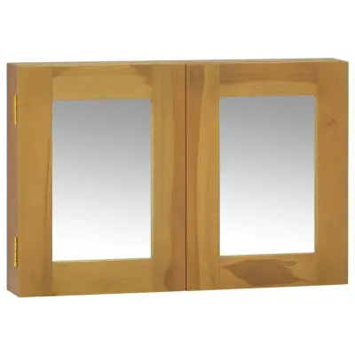 vidaXL Omarica z ogledalom 60x10x40 cm trdna tikovina