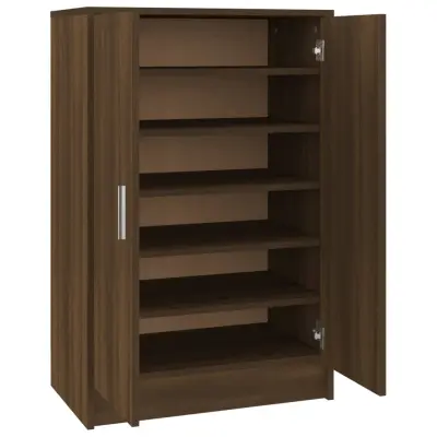 vidaXL Omarica za čevlje rjav hrast 60x35x92 cm konstruiran les
