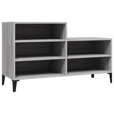 vidaXL Omarica za čevlje siva sonoma 102x36x60 cm inženirski les