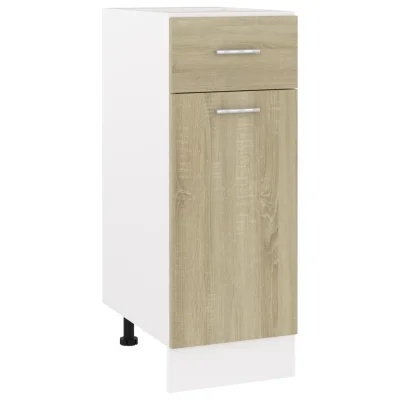 vidaXL Spodnja omarica s predalom “Lyon” sonoma hrast 30x46x81,5cm