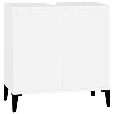 vidaXL Omarica za umivalnik bela 58x33x60 cm inženirski les