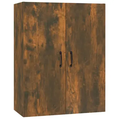 vidaXL Viseča omarica dimljeni hrast 69,5x34x90 cm inženirski les