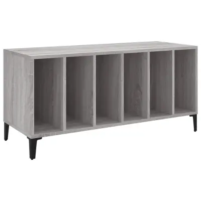 vidaXL Omarica za gramofonske plošče siva sonoma 100x38x48 cm inž. les