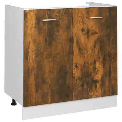 vidaXL Spodnja omarica za umivalnik “Lyon” dimljeni hrast 80x46x81,5cm