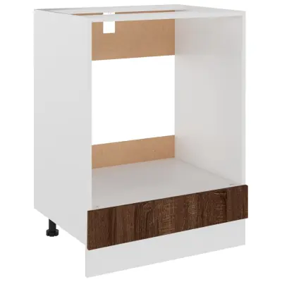 vidaXL Omarica za pečico Lyon rjav hrast 60x46x81,5cm inženirski les