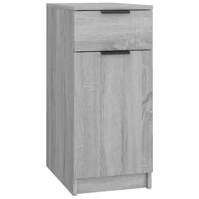 vidaXL Omarica za pisalno mizo siva sonoma 33,5x50x75 cm konst. les