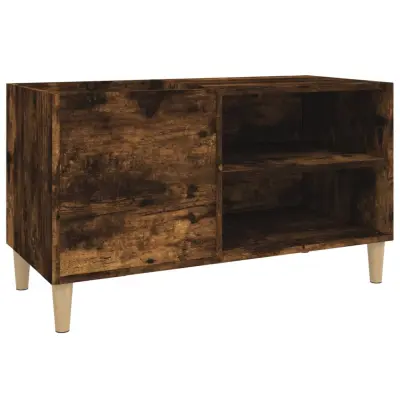 vidaXL Omarica za gramofonske plošče dim. hrast 84,5x38x48 cm inž. les
