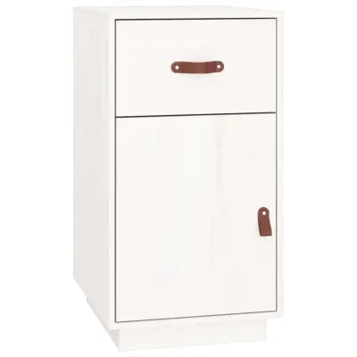 vidaXL Omarica za pisalno mizo bela 40x50x75 cm trdna borovina