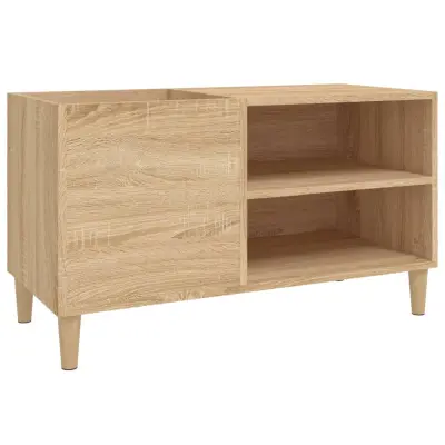 vidaXL Omarica za gramofonske plošče hrast sonoma 84,5x38x48 cm les