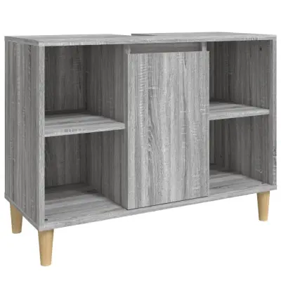 vidaXL Omarica za umivalnik siva sonoma 80x33x60 cm inženirski les