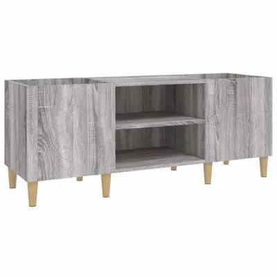 vidaXL Omarica za gramofonske plošče siva sonoma 121x38x48 cm inž. les