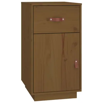 vidaXL Omarica za pisalno mizo medeno rjava 40x50x75 cm trdna borovina