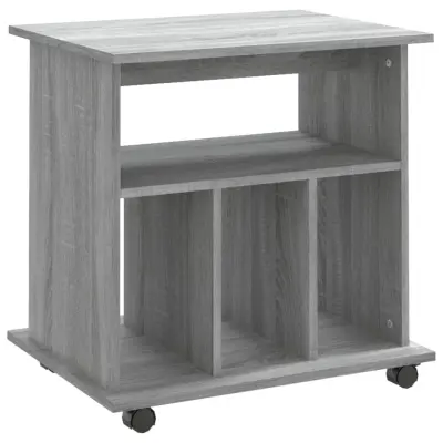 vidaXL Omarica na kolesih siva sonoma 60x45x60 cm inženirski les