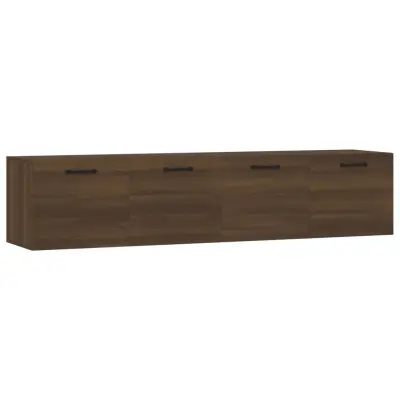 vidaXL Stenska omarica 2 kosa rjav hrast 60x36,5x35 cm inžen. les