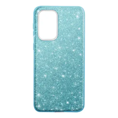 Ovitek z blešcicami za Samsung Galaxy A33 5G, soft gel silikon s trdim slojem - moder