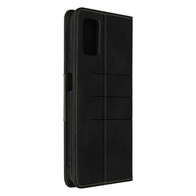 Samsung Galaxy A03s Silky Touch Wallet etui, stojalo za video - crna
