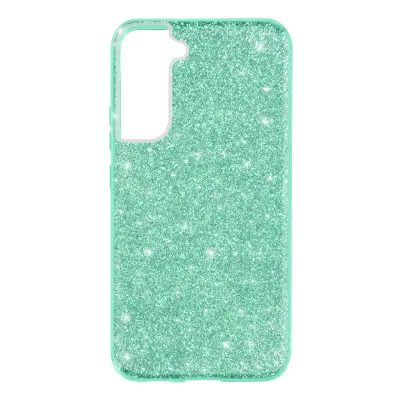 Ovitek z blešcicami za Samsung Galaxy S22 Plus, soft gel silikon - zelen