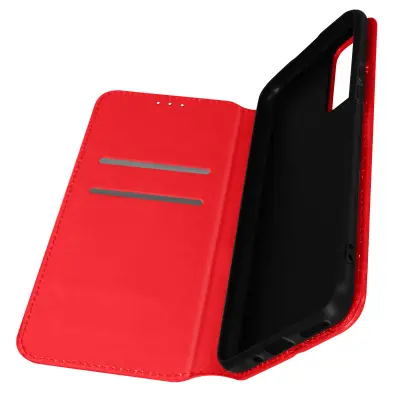 Oppo Find X5 Case Card Holder, Magnetic Flip - Classic Edition Red