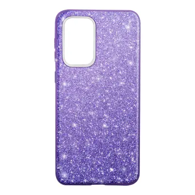 Ovitek z blešcicami za Samsung Galaxy A33 5G, soft gel silikon s trdim slojem - vijolicen