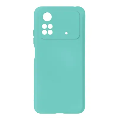 Poltrdi silikonski ovitek Xiaomi Poco M4 Pro 4G z mehkim zakljuckom - turkizna