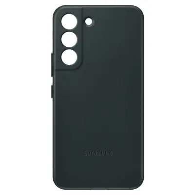 Originalen ovitek za Galaxy S22 Plus iz pravega usnja, serija usnjenih ovitkov - zelena