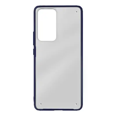 Xiaomi 12 Pro Semi-rigid etui in zašcita kota odbijaca, mat beli in modri robovi