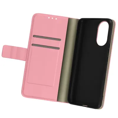 Ovitek za Honor 50 in Huawei Nova 9 z magnetnim zavihkom, držalom za kartico in denarnico - roza