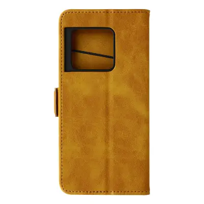 OnePlus 10 Pro 5G Wallet Case, dvojni magnetni zavihek z držalom za kartico, Camel Eco usnje